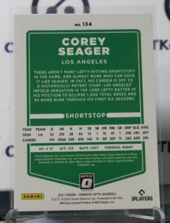 2021 PANINI DONRUSS OPTIC COREY SEAGER # 134  LOS ANGELES DODGERS BASEBALL