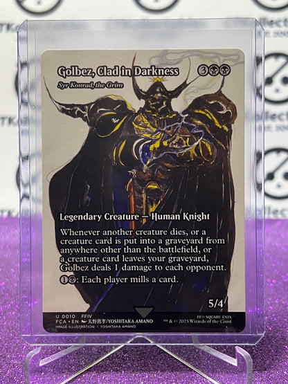 2025 MAGIC THE GATHERING FINAL FANTASY GOLBEZ, CLAD IN DARKNESS # U 0010 UNCOMMON NON-FOIL LEGENDARY CREATURE CARD