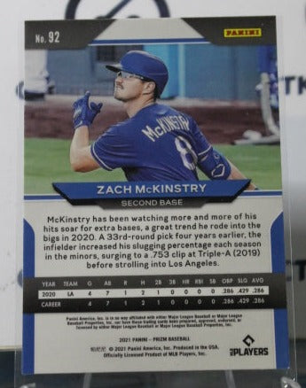 2021 PANINI PRIZM ZACH MCKINSTRY # 92 ROOKIE  LOS ANGELES DODGERS BASEBALL