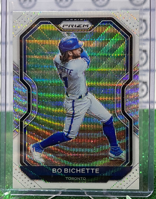 2021 PANINI PRIZM BO BICHETTE  # 158 WHITE WAVE PRIZM TORONTO BLUE JAYS BASEBALL