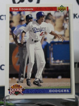 1992 UPPER DECK TOM GOODWIN # 20 STAR ROOKIE  LOS ANGELES DODGERS BASEBALL