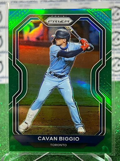 2021 PANINI PRIZM CAVAN BIGGIO  # 155 GREEN PRIZM TORONTO BLUE JAYS BASEBALL