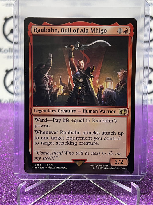 2025 MAGIC THE GATHERING FINAL FANTASY RAUBAHN, BULL OF ALA MHIGO # R 0465 RARE NON-FOIL CREATURE CARD