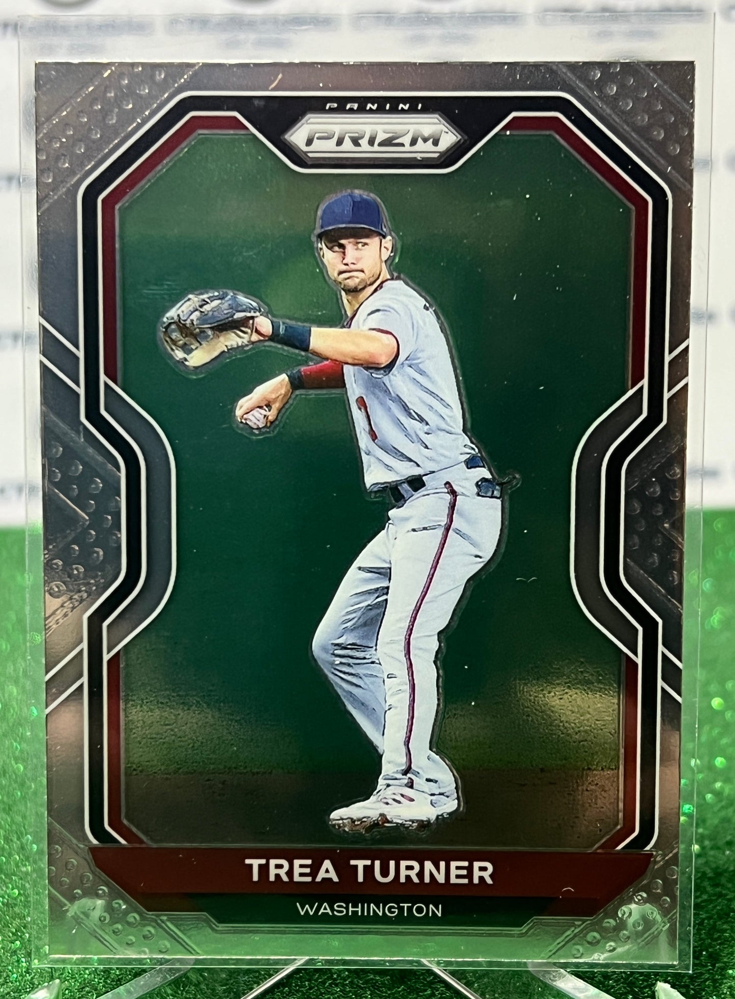 2021 PANINI PRIZM TREA TURNER # 24 WASHINGTON NATIONALS BASEBALL CARD