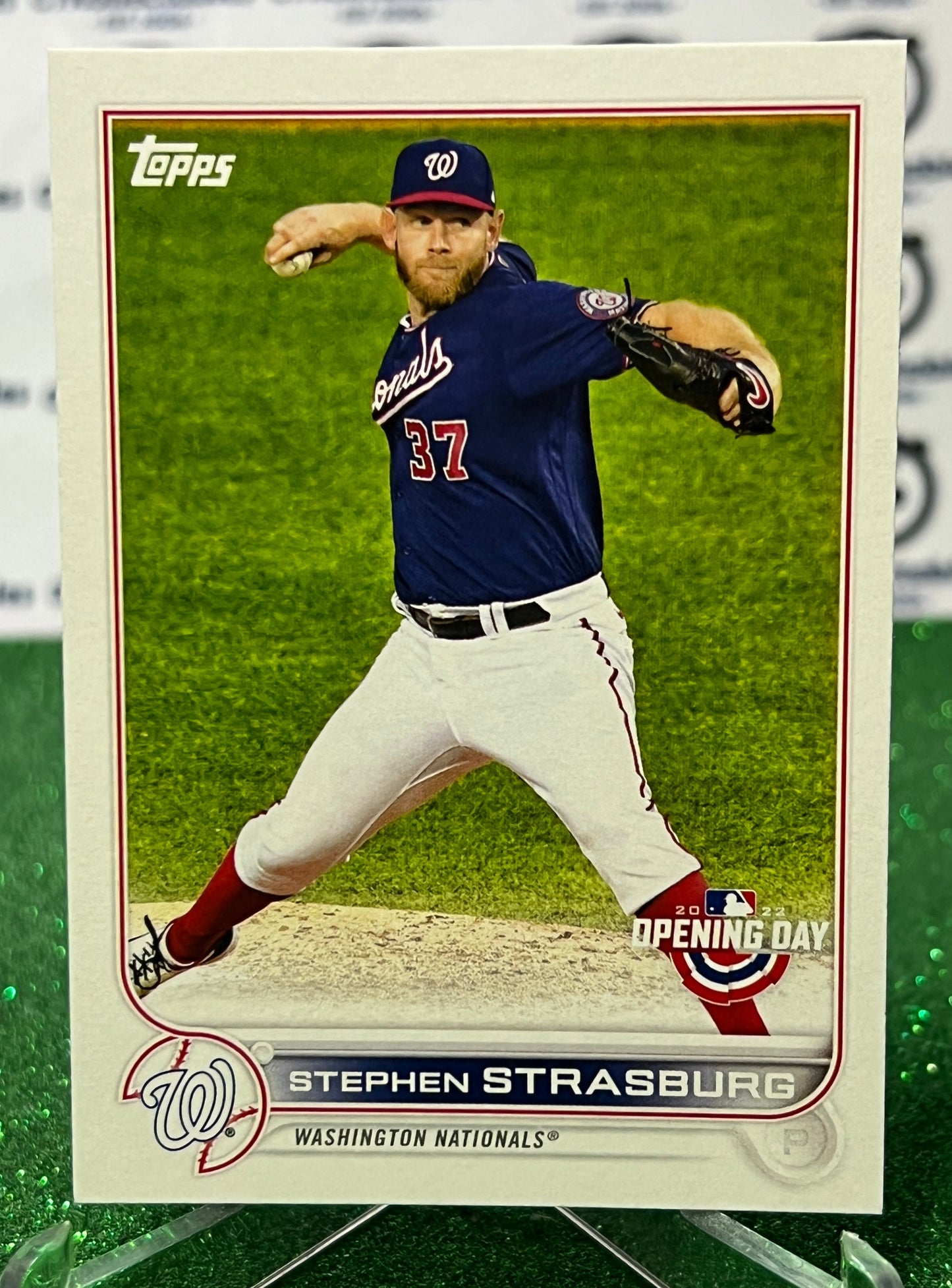 2022 TOPPS OPENING DAY STEPHEN STRASBURG # 52 WASHINGTON NATIONALS BASEBALL CARD