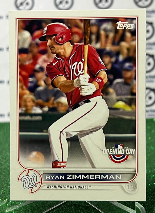 2022 TOPPS OPENING DAY RYAN ZIMMERMAN # 34 WASHINGTON NATIONALS BASEBALL CARD
