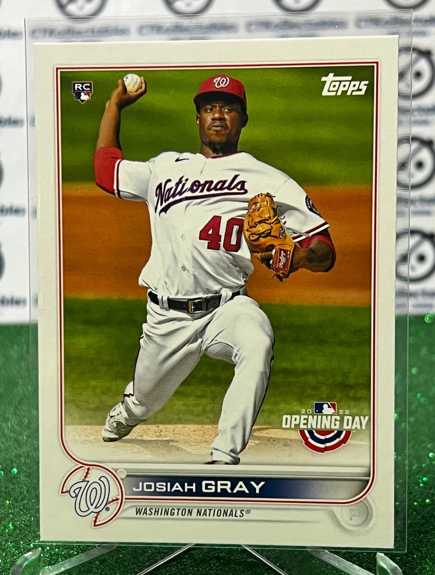 2022 TOPPS OPENING DAY JOSIAH GRAY # 89 ROOKIE WASHINGTON NATIONALS BASEBALL CARD