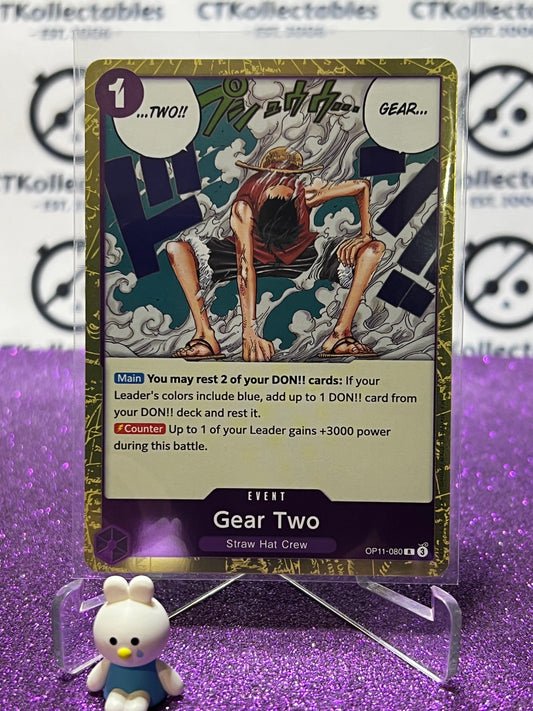 2025 ONE PIECE A FIST OF DIVINE SPEED GEAR TWO # OP-11-080 R TCG FOIL CARD
