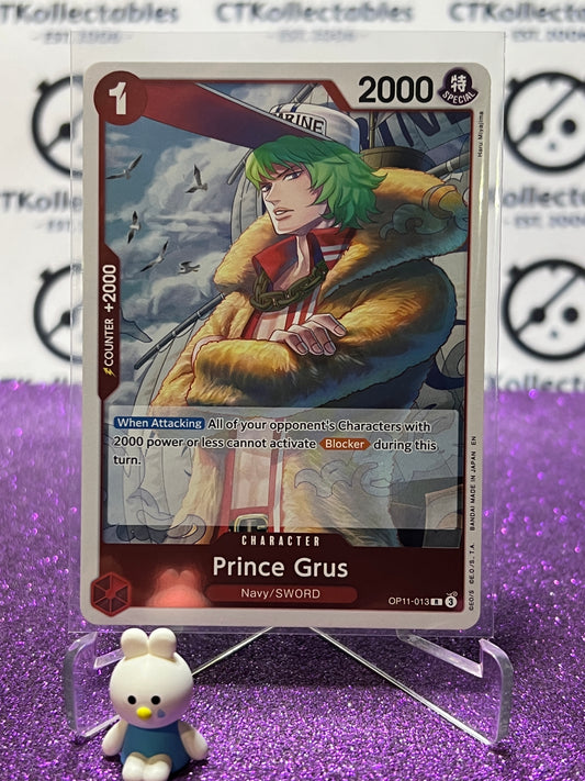 2025 ONE PIECE A FIST OF DIVINE SPEED PRINCE GRUS # OP-11-013 R TCG FOIL CARD