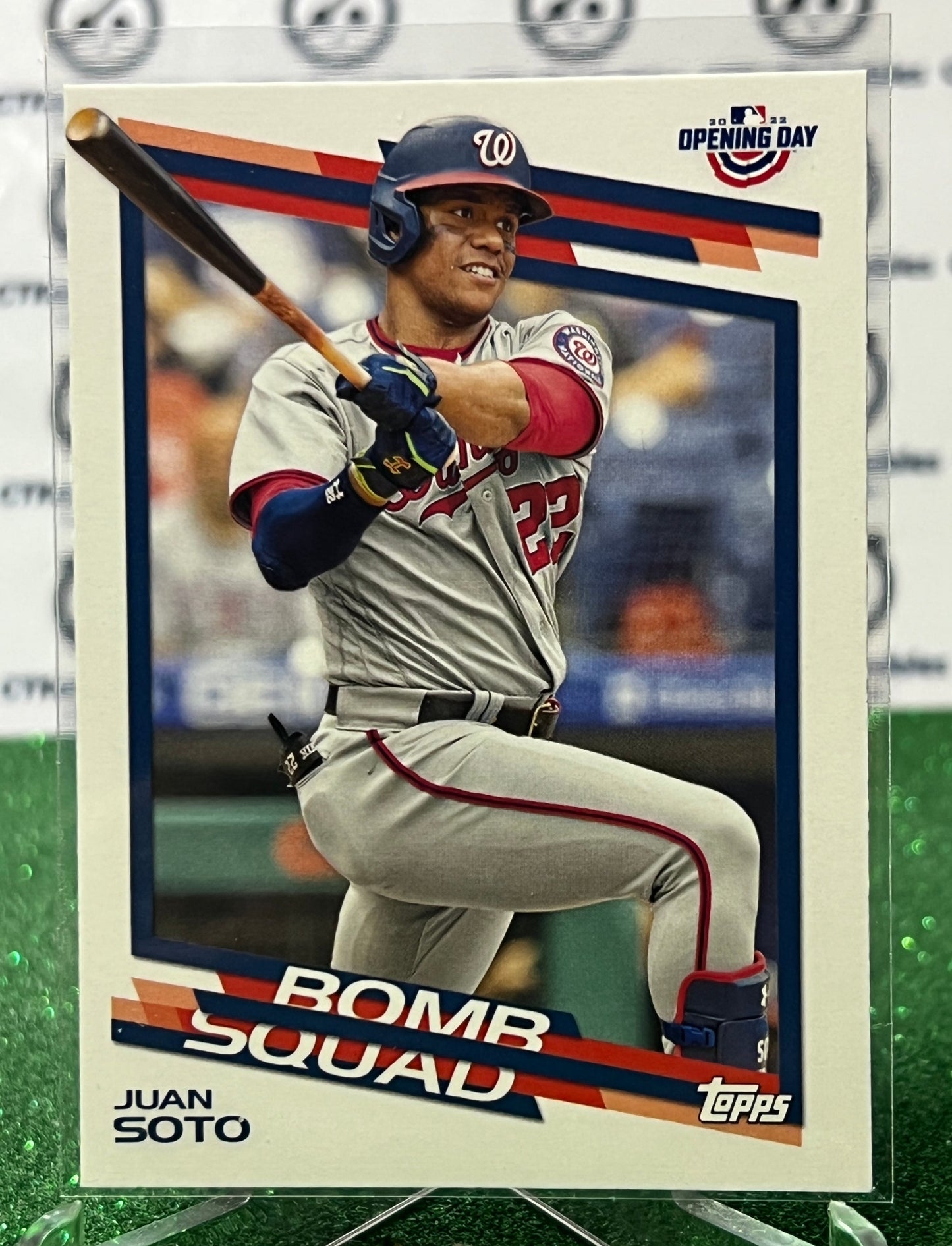 2022 TOPPS OPENING DAY JUAN SOTO # BS-20 BOMB SQUAD WASHINGTON NATIONALS BASEBALL CARD