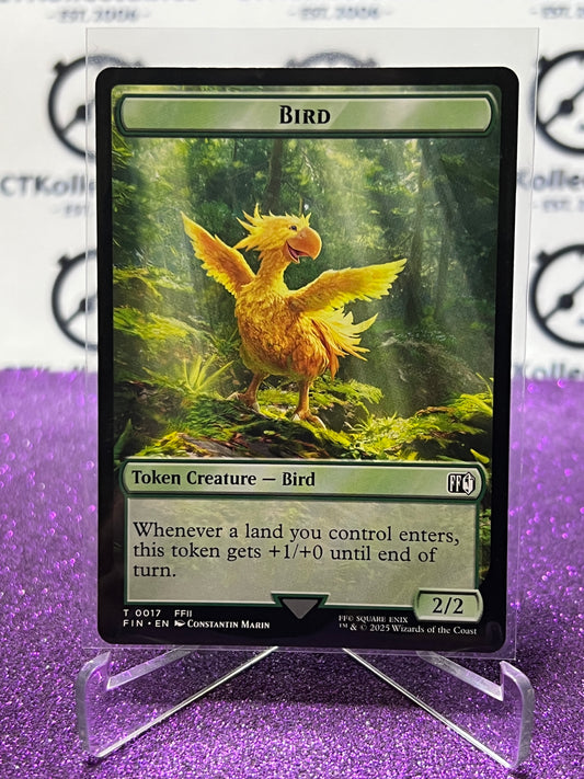 2025 MAGIC THE GATHERING FINAL FANTASY BIRD / WIZARD # T 0017 / T 0015 TOKEN NON-FOIL CARD