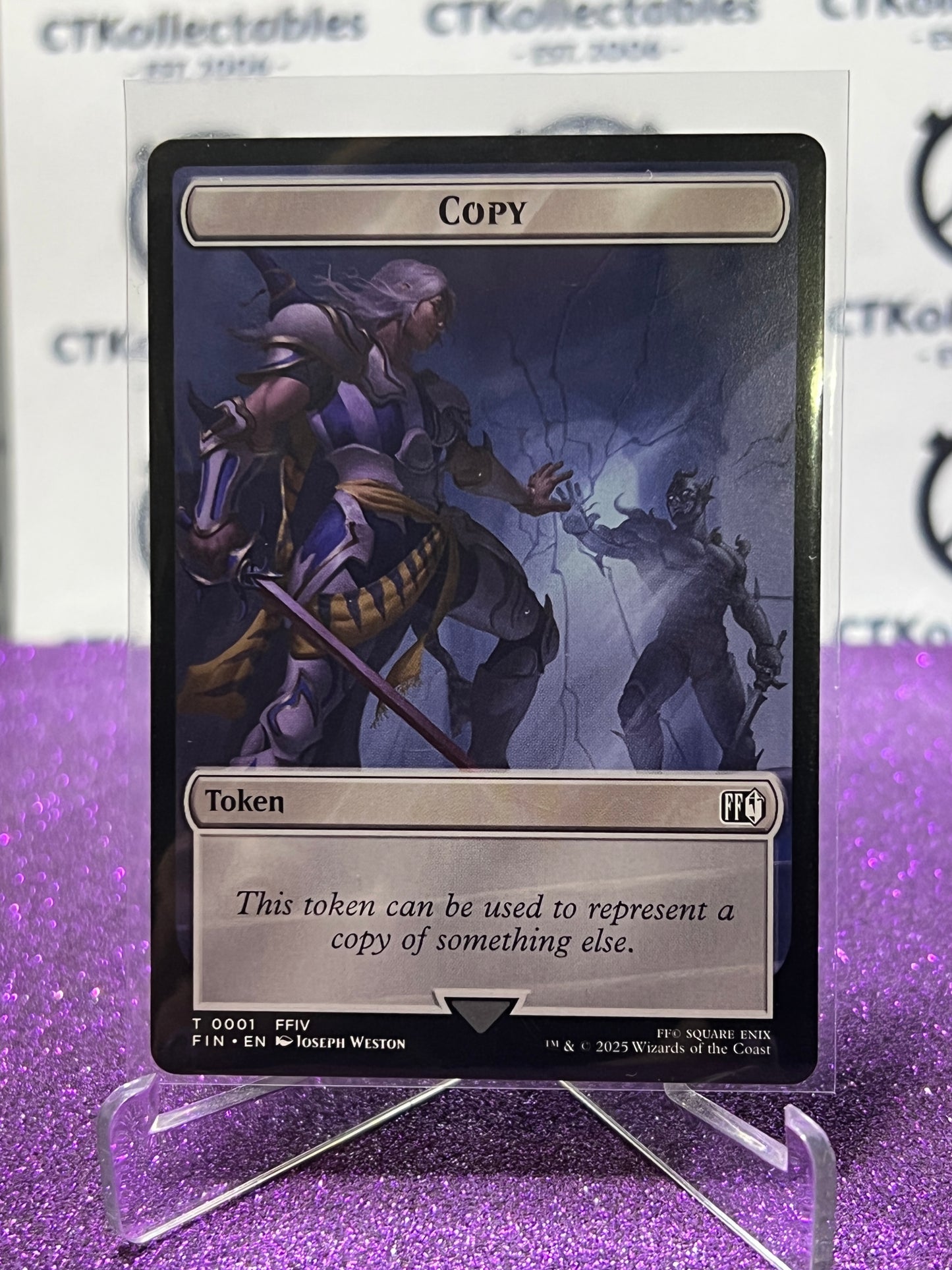 2025 MAGIC THE GATHERING FINAL FANTASY HERO / COPY # T 0002 / T 0001 TOKEN NON-FOIL CARD