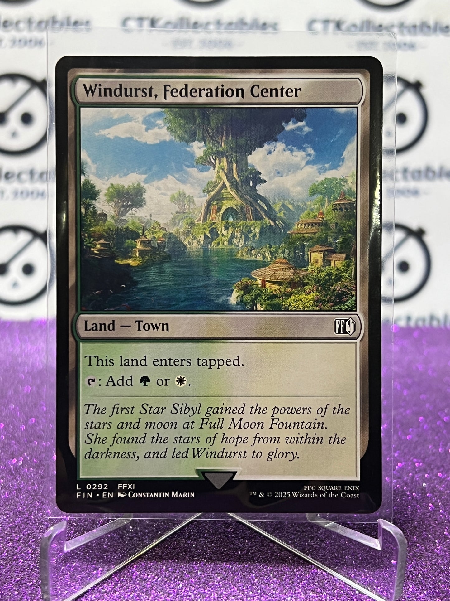 2025 MAGIC THE GATHERING FINAL FANTASY WINDURST,FEDERATION CENTER # L 0292 LAND NON-FOIL CARD