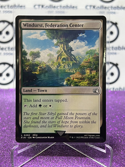2025 MAGIC THE GATHERING FINAL FANTASY WINDURST,FEDERATION CENTER # L 0292 LAND NON-FOIL CARD