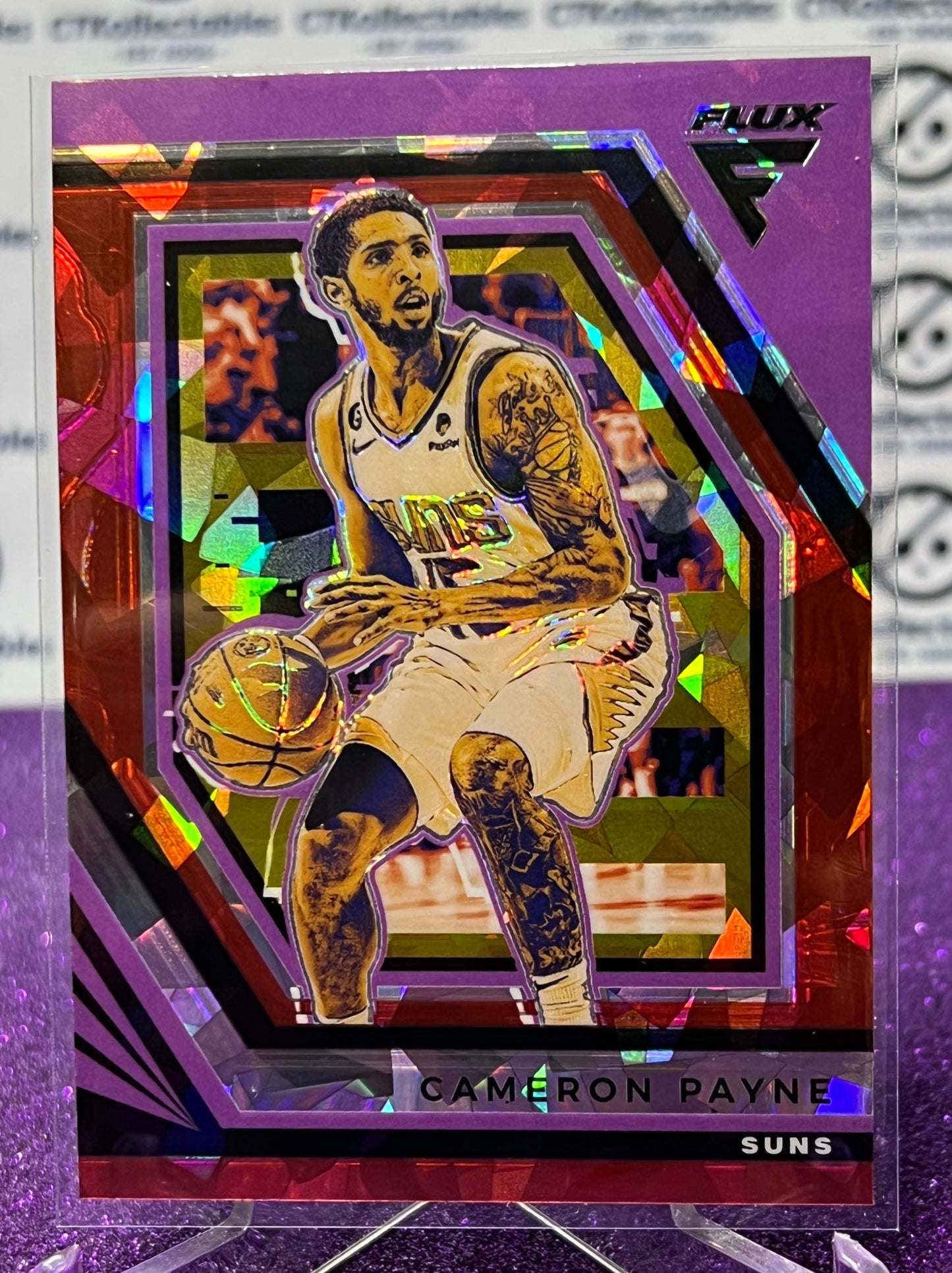 2022-23 NBA PANINI FLUX CAMERON PAYNE # 191 PRIZM  RED CRACKED ICE PHOENIX SUNS BASKETBALL