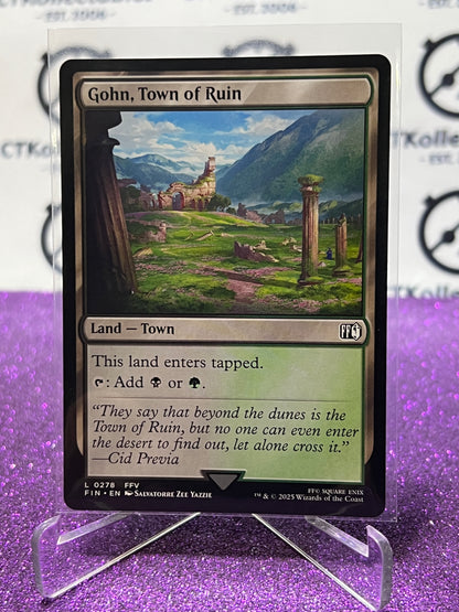 2025 MAGIC THE GATHERING FINAL FANTASY GOHN, TOWN OF RUIN # L 0278 LAND NON-FOIL CARD
