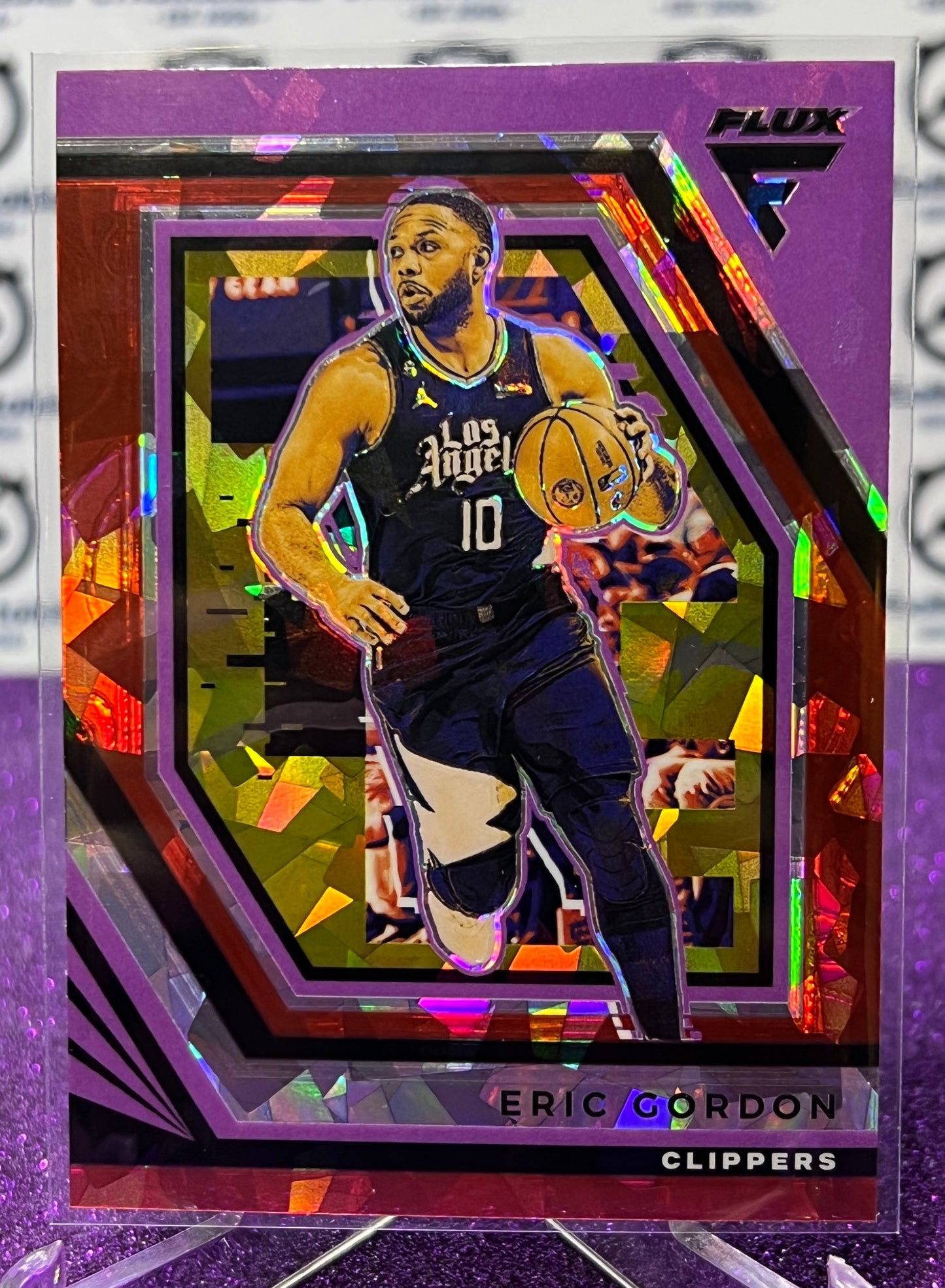 2022-23 NBA PANINI FLUX ERIC GORDON # 196 PRIZM  RED CRACKED ICE LOS ANGELES CLIPPERS BASKETBALL