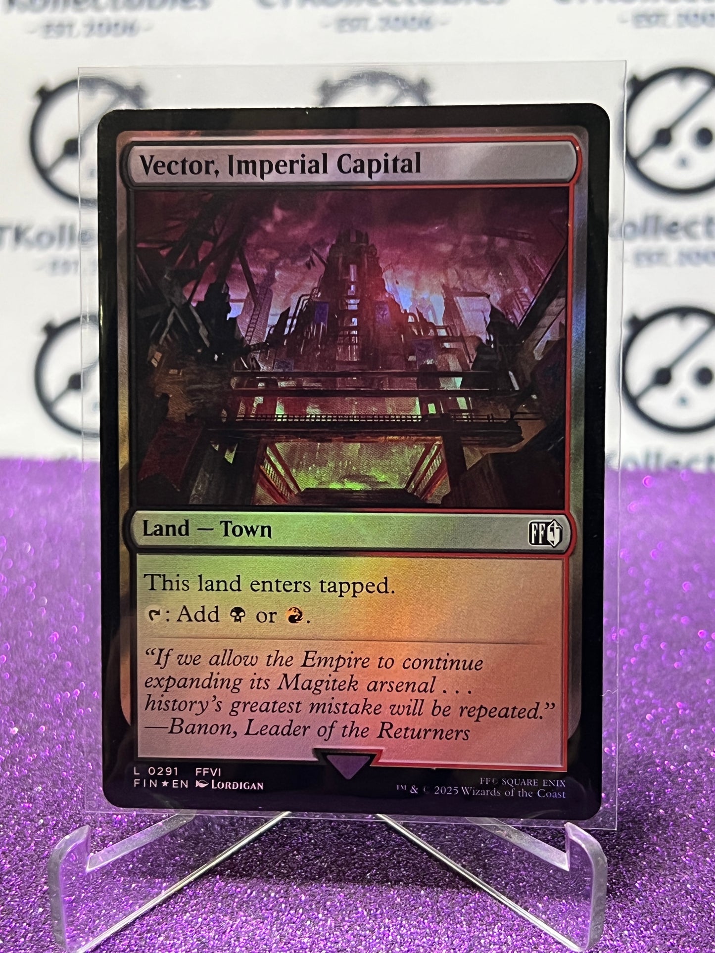 2025 MAGIC THE GATHERING FINAL FANTASY VECTOR, IMPERIAL CAPITAL # L 0291  LAND FOIL CARD