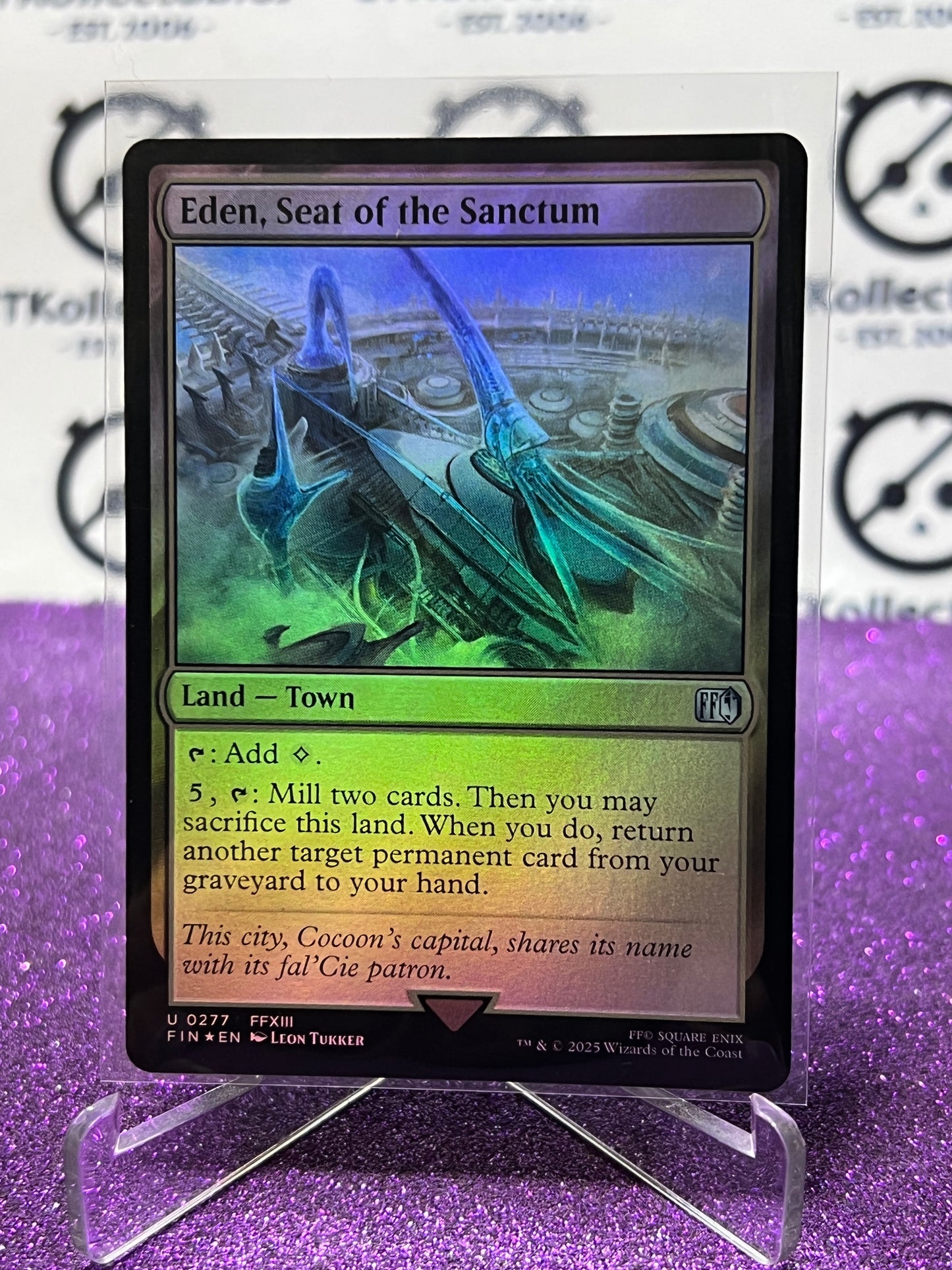 2025 MAGIC THE GATHERING FINAL FANTASY EDEN, SEAT OF THE SANCTUM # L 0277 UNCOMMON  LAND FOIL CARD