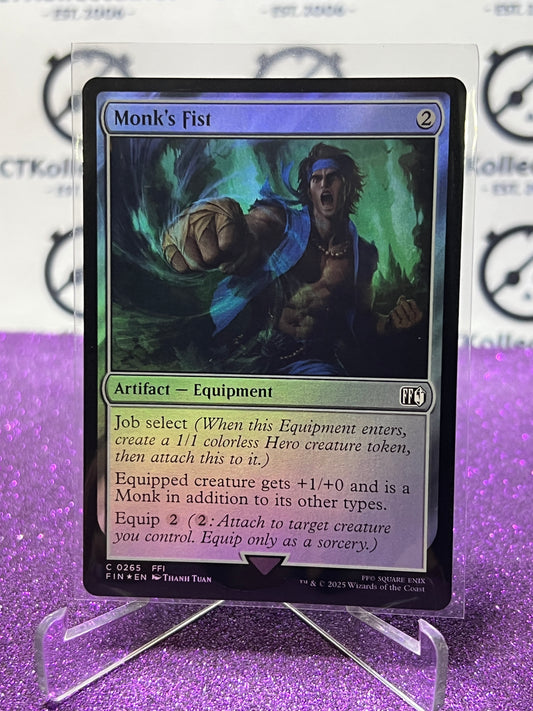 2025 MAGIC THE GATHERING FINAL FANTASY MONK'S FIST # C 0265 COMMON ARTIFACT FOIL CARD