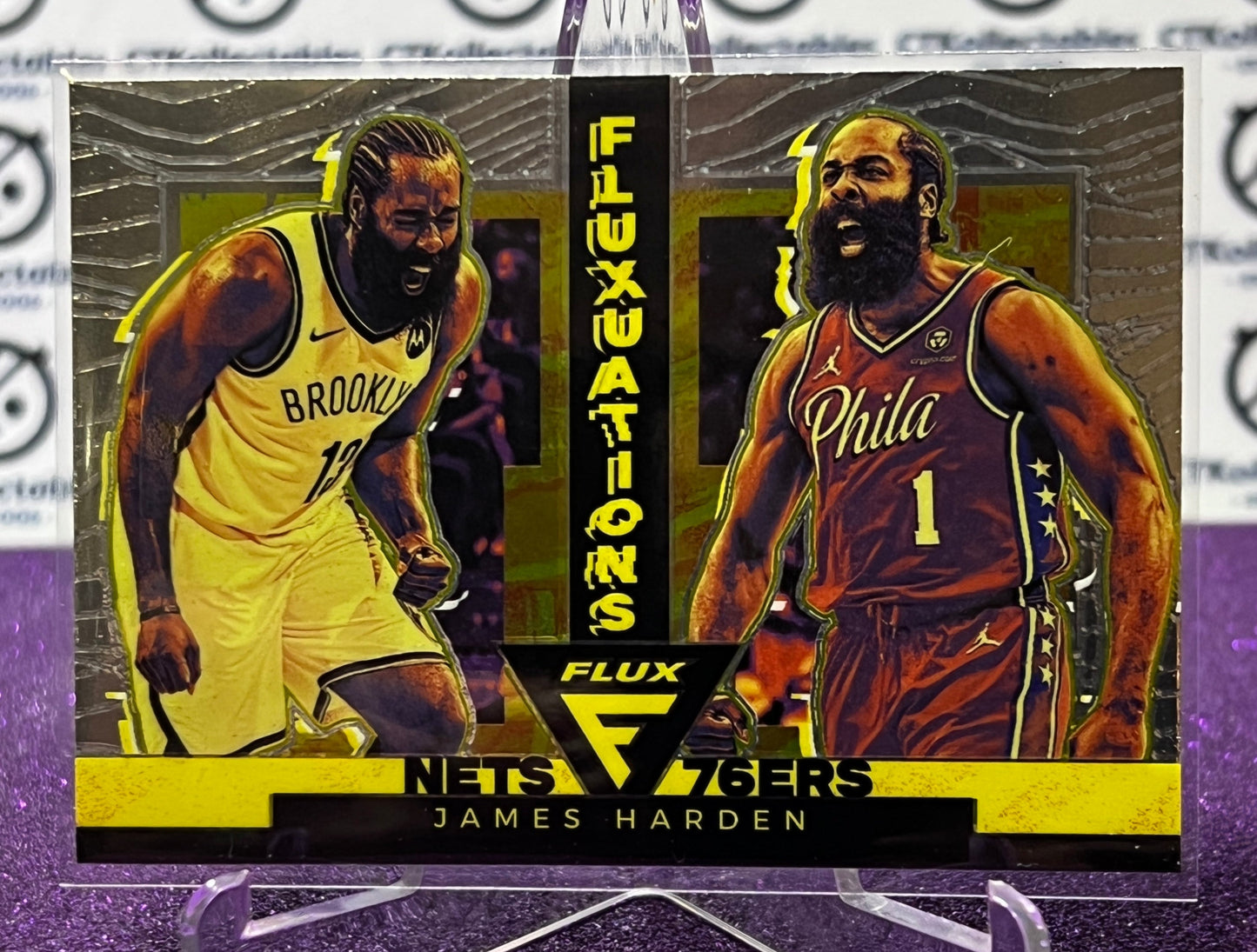 2022-23 NBA PANINI FLUX JAMES HARDEN # 1 FLUXUATIONS NETS / 76ERS BASKETBALL