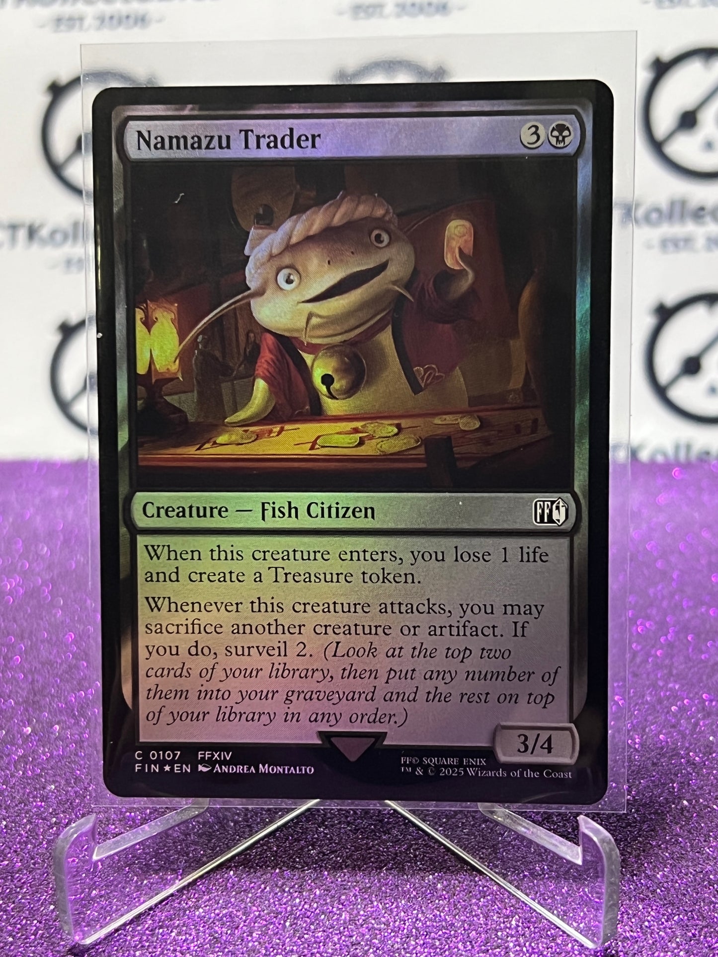 2025 MAGIC THE GATHERING FINAL FANTASY NAMAZU TRADER # C 0107 COMMON CREATURE FOIL CARD