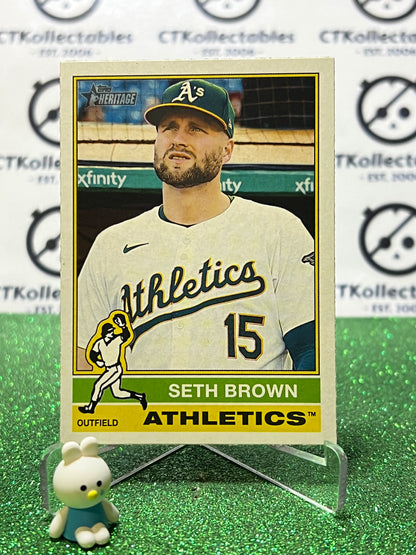 2025 TOPPS HERITAGE SETH BROWN # 292 OAKLAND ATHLETICS BASEBALL CARD