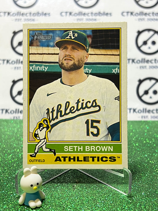 2025 TOPPS HERITAGE SETH BROWN # 292 OAKLAND ATHLETICS BASEBALL CARD