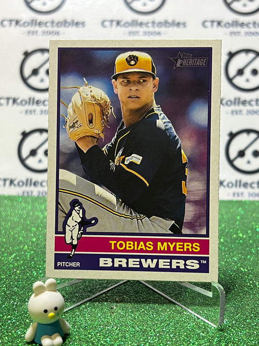 2025 TOPPS HERITAGE TOBIAS MYERS # 137 MILWAUKEE BREWERS BASEBALL CARD
