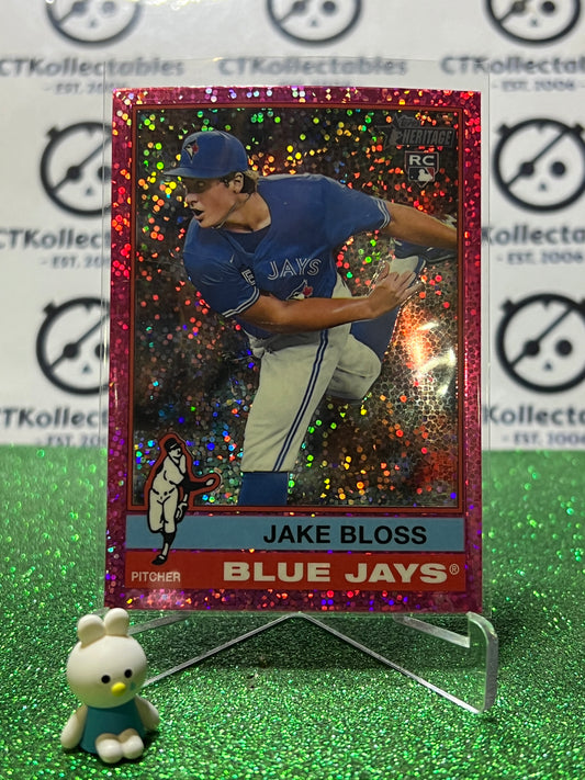 2025 TOPPS HERITAGE JAKE BLOSS # 147 ROOKIE CHROME PINK SPARKLE TORONTO BLUE JAYS BASEBALL CARD