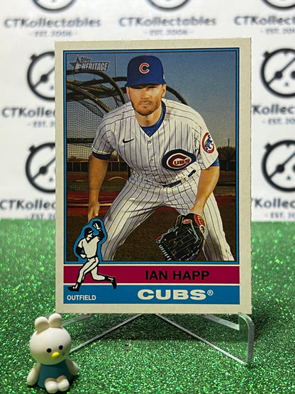 2025 TOPPS HERITAGE IAN HAPP # 222 CHICAGO CUBS BASEBALL CARD