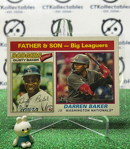 2025 TOPPS HERITAGE DUSTY DARREN BAKER  # 70 LA DODGERS BASEBALL CARD