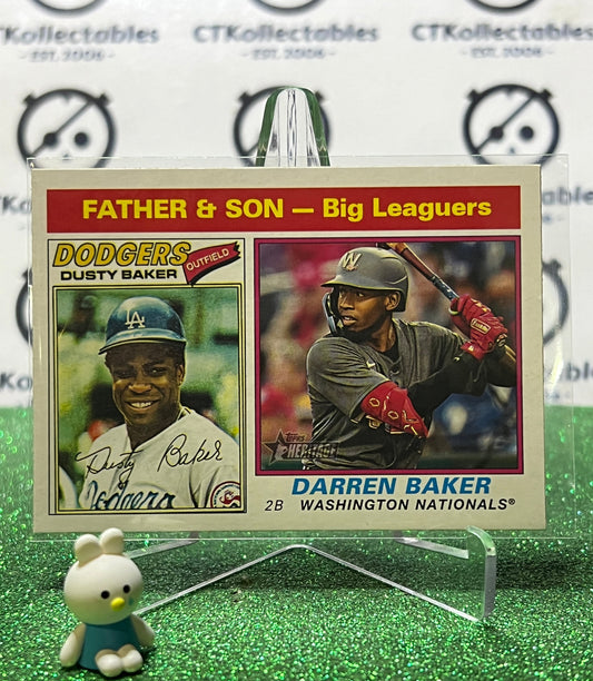 2025 TOPPS HERITAGE DUSTY DARREN BAKER  # 70 LA DODGERS BASEBALL CARD