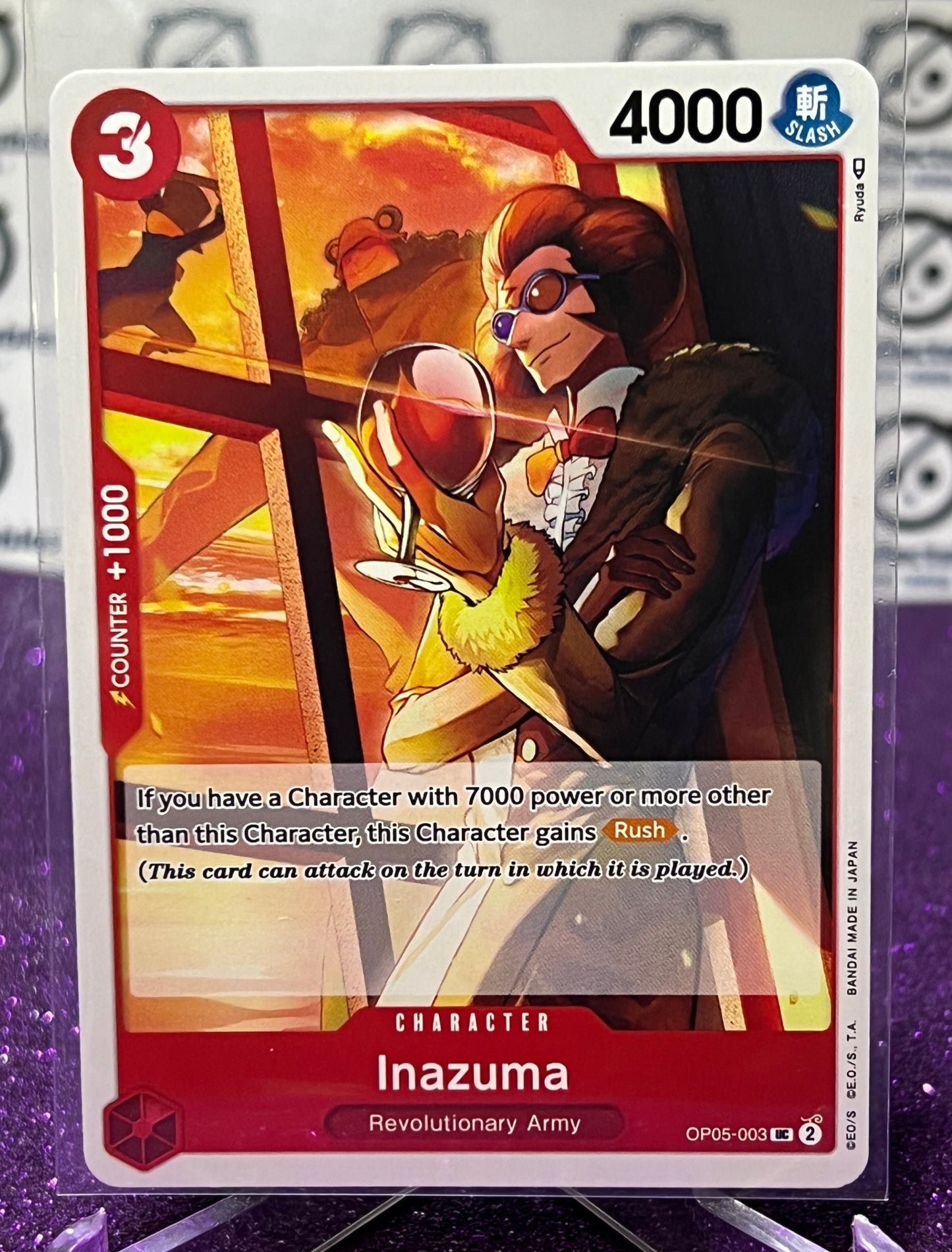 ONE PIECE INAZUMA # OP05-003 AWAKENING OF THE NEW ERA UNCOMMON CARD 2023