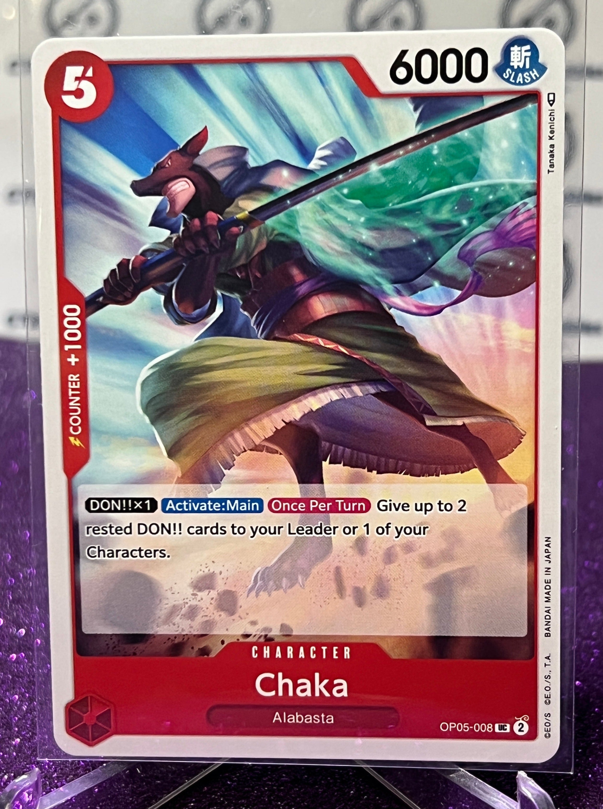 ONE PIECE CHAKA # OP05-008 AWAKENING OF THE NEW ERA UNCOMMON CARD 2023 ...