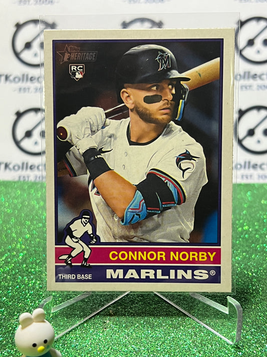 2025 TOPPS HERITAGE CONNOR NORBY # 136 ROOKIE MIAMI MARLINS BASEBALL CARD