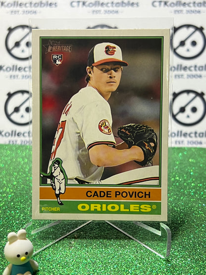 2025 TOPPS HERITAGE CADE POVICH # 219 ROOKIE BALTIMORE ORIOLES BASEBALL CARD