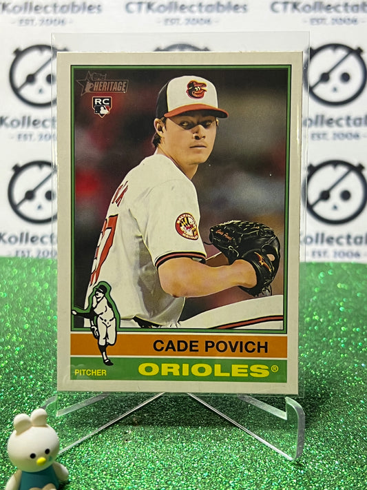 2025 TOPPS HERITAGE CADE POVICH # 219 ROOKIE BALTIMORE ORIOLES BASEBALL CARD