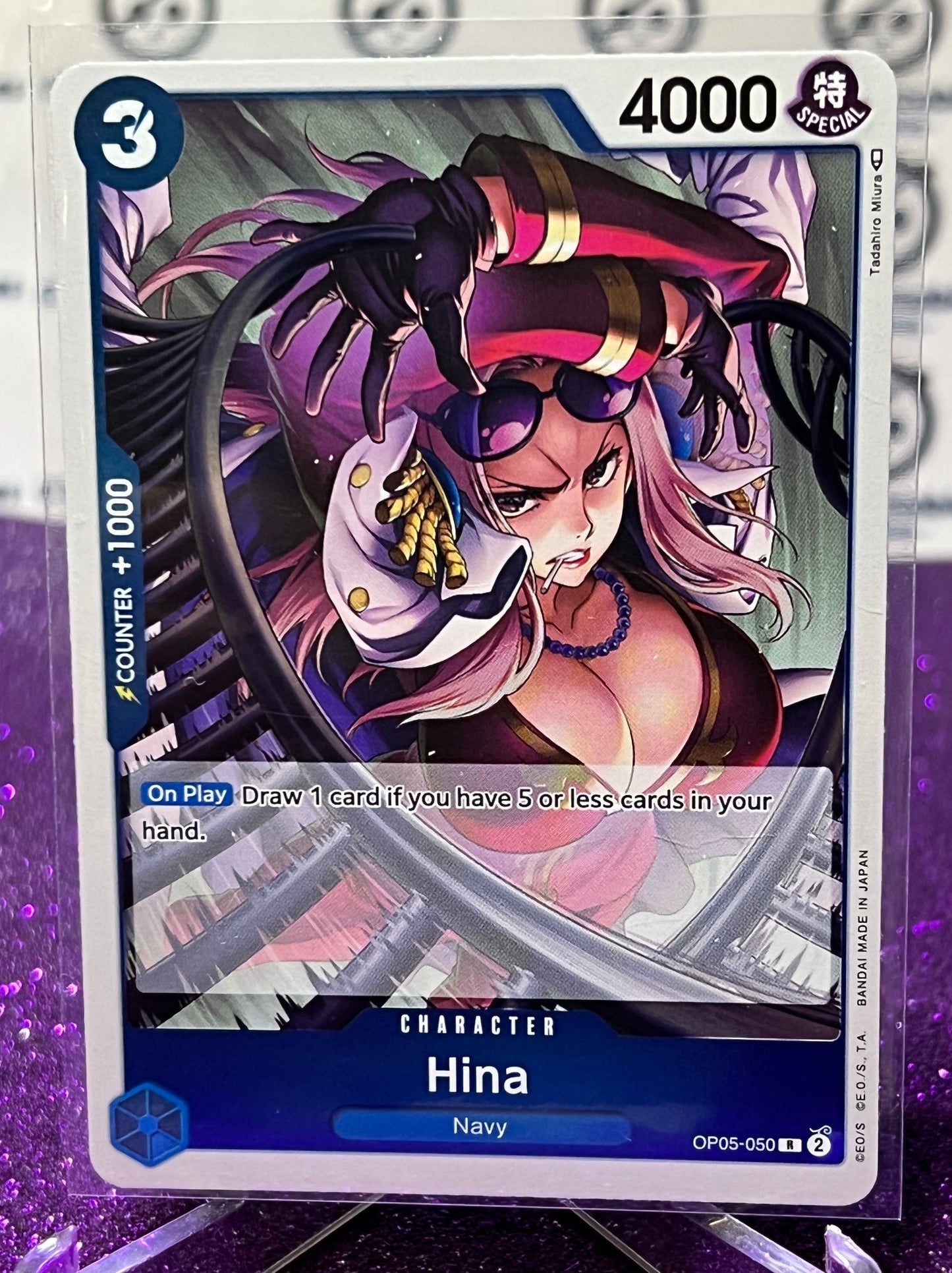 ONE PIECE HINA # OP05-050 AWAKENING OF THE NEW ERA RARE FOIL CARD 2023