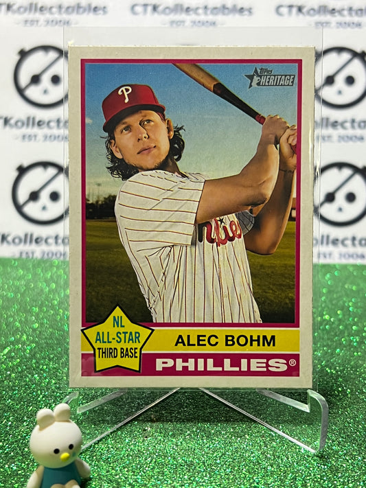 2025 TOPPS HERITAGE ALEC BOHM # 240 PHILADELPHIA PHILLIES BASEBALL CARD
