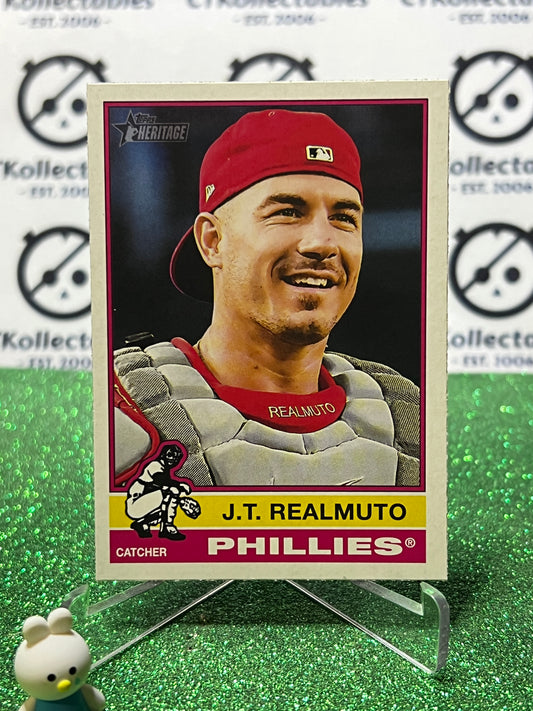 2025 TOPPS HERITAGE J.T. REALMUTO # 143 PHILADELPHIA PHILLIES BASEBALL CARD