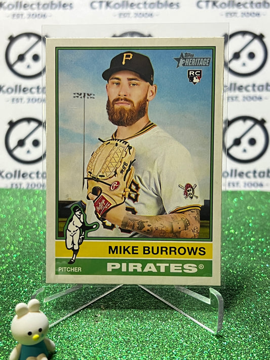 2025 TOPPS HERITAGE MIKE BURROWS # 328 ROOKIE PITTSBURGH PIRATES BASEBALL CARD