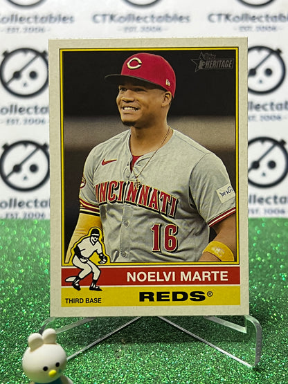 2025 TOPPS HERITAGE NOELVI MARTE # 43 CINCINNATI REDS  BASEBALL CARD