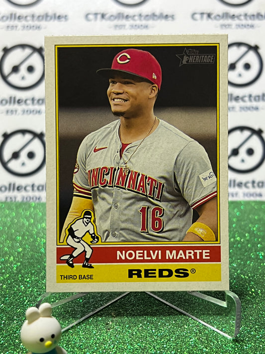 2025 TOPPS HERITAGE NOELVI MARTE # 43 CINCINNATI REDS  BASEBALL CARD