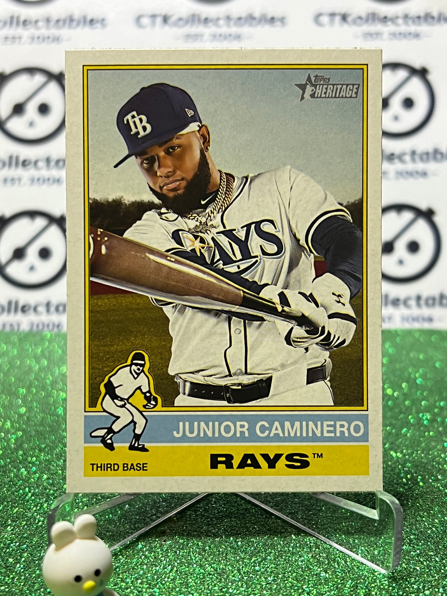 2025 TOPPS HERITAGE JUNIOR CAMINERO. # 280 TAMPA BAY RAYS  BASEBALL CARD