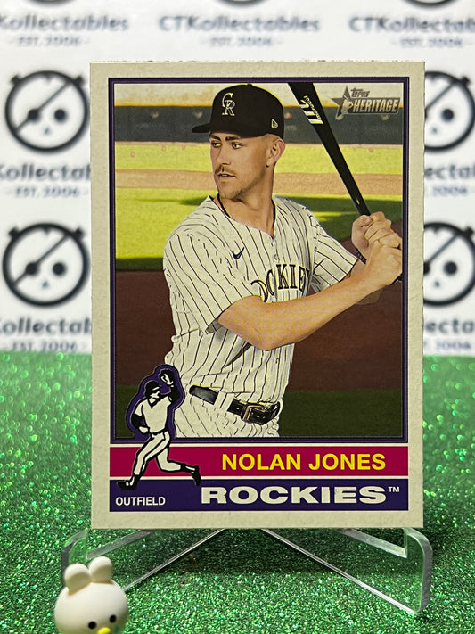2025 TOPPS HERITAGE NOLAN JONES # 139 COLORADO ROCKIES  BASEBALL CARD
