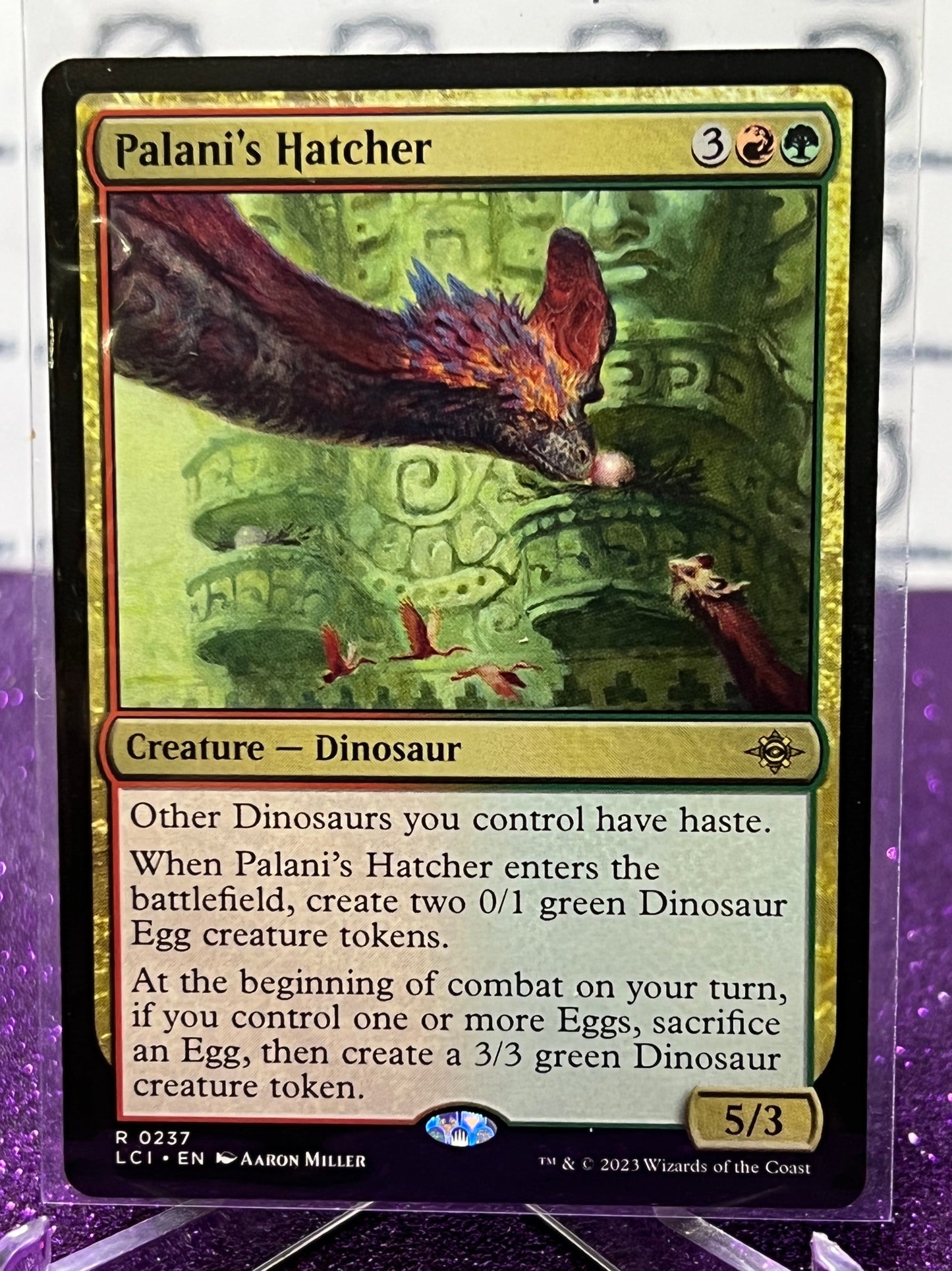 2023 MAGIC THE GATHERING THE LOST CAVERNS OF IXALAN R 0237 PALANI'S HATCHER CARD