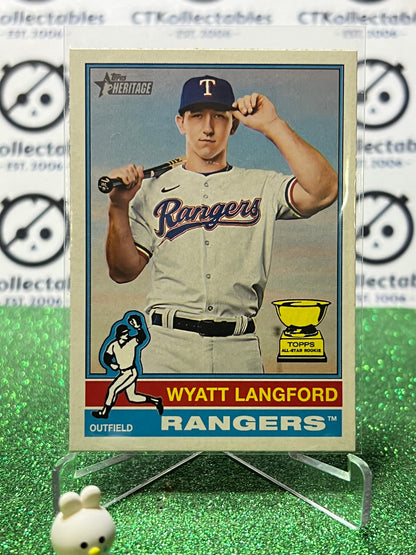 2025 TOPPS HERITAGE WYATT LANGFORD # 29 ROOKIE TEXAS RANGERS BASEBALL CARD
