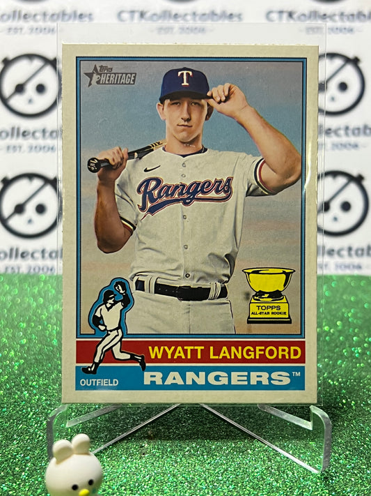 2025 TOPPS HERITAGE WYATT LANGFORD # 29 ROOKIE TEXAS RANGERS BASEBALL CARD