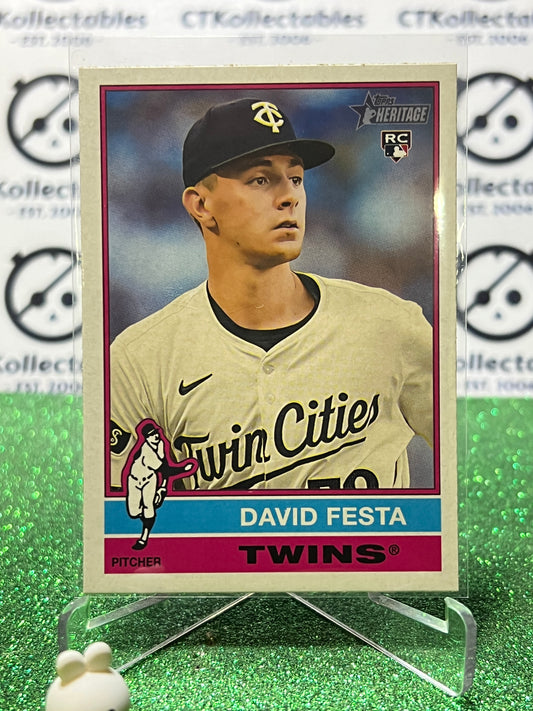 2025 TOPPS HERITAGE DAVID FESTA # 249 ROOKIE MINNESOTA TWINS BASEBALL CARD